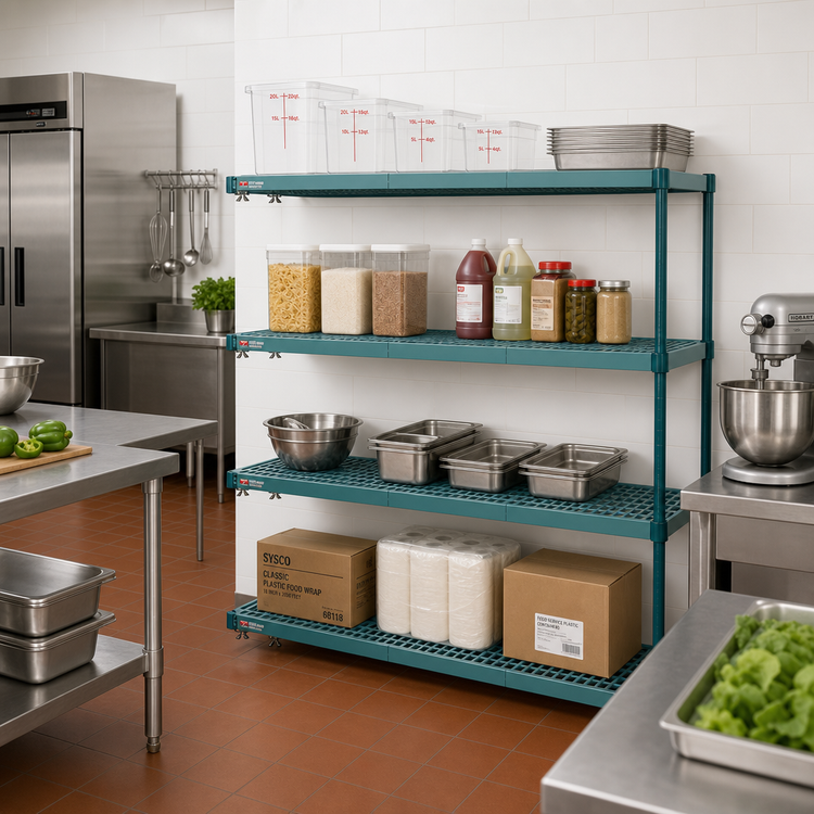 Product image #2 for Metro Super Erecta Pro 24 x 72 x 74 Inch 4-Shelf Stationary Add-On Polymer Shelving Unit