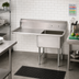 Thumbnail image #2 for BK Resources One Compartment Stainless Steel Sink with Left Drainboard and 9-Inch Backsplash, 44-1/2 Inch Wide