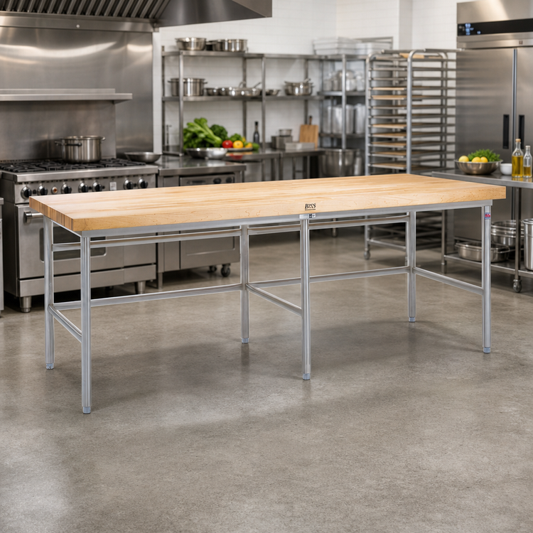Product image #2 for John Boos Stainless Steel Baker's Table Frame for 72 x 48-Inch Top
