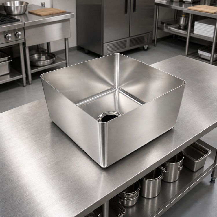 Product image #2 for 24" x 24" x 14" One-Compartment Weld-In Stainless Steel Sink Bowl