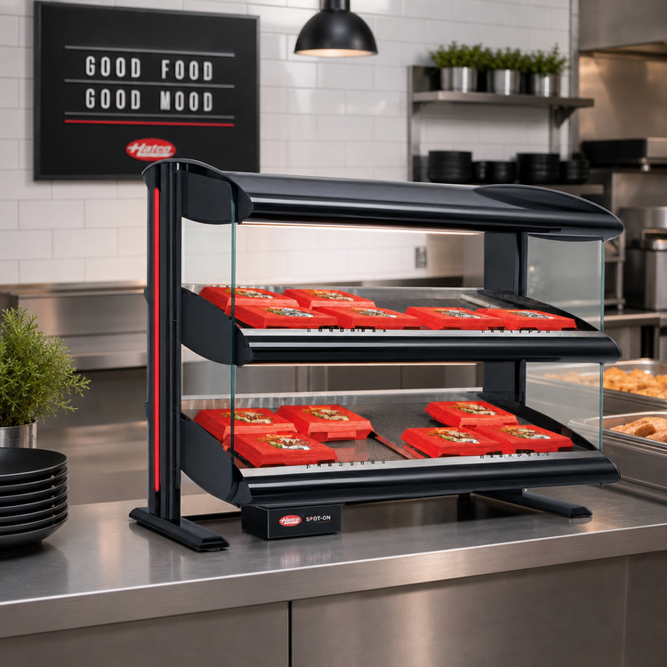 Product image #2 for Hatco Spot On Horizontal Dual-Shelf Heated Zone Merchandiser Warmer, 40-Inch Countertop Hot Food Display