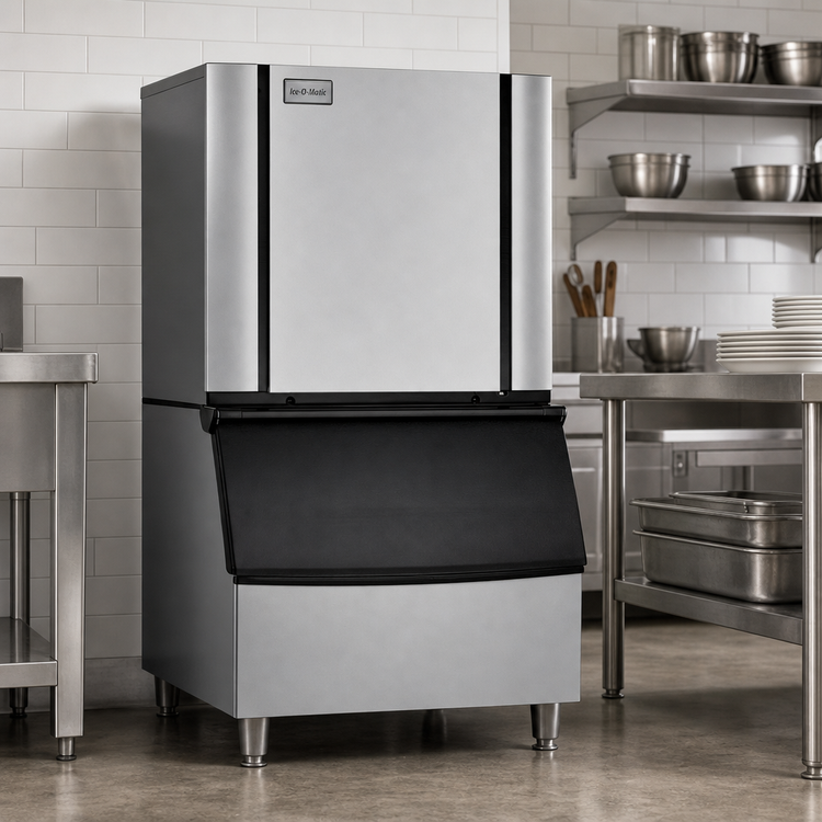 Product image #3 for Ice-O-Matic Elevation Series R290 Self-Contained Water-Cooled Modular Half-Size Cube Ice Maker, 30.25 Inch Wide, 960 lb/Day