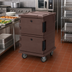 Thumbnail image #3 for Cambro Ultra Camcart Double-Compartment Front-Loading Insulated Food Pan Carrier, Dark Brown, 90-Qt. Capacity