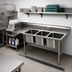 Thumbnail image #2 for Eagle Spec-Master SDTPR-124-14/3 124-Inch Soiled Dishtable with 3-Compartment Pot Sink (Right-to-Left)