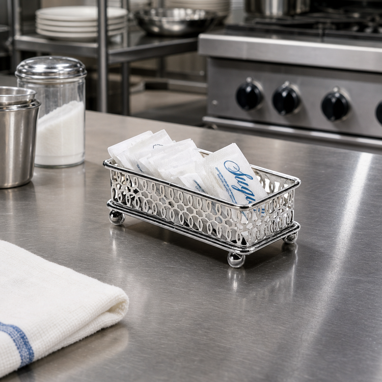 Product image #2 for Vollrath Dripcut® 5-Inch Chrome-Plated Metal Sugar Caddy