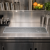 Thumbnail image #2 for 8 x 33 Inch Surface Mount Stainless Steel Drip Tray Trough with Integral Glass Rinser