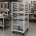Thumbnail image #2 for Channel Manufacturing 410A-DOR Standard Heavy-Duty Double-Section Side-Loading Aluminum Bun Pan Rack, No Lift