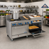 Thumbnail image #2 for Comstock-Castle 72-Inch Stainless Steel Commercial Gas Range with 4 Open Burners, 30-Inch Raised Griddle, 18-Inch Char-Broiler, and 2 Ovens