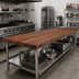 Thumbnail image #2 for John Boos Boos Block American Black Walnut Edge Grain Kitchen Countertop, Flat, 144 x 30 x 2-1/4 Inch