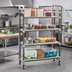 Thumbnail image #2 for Cambro Camshelving Elements XTRA High Density Top Rail 4-Shelf Vented Mobile Starter Unit, 21 x 60 x 80 Inches, Speckled Gray
