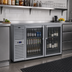 Thumbnail image #2 for Krowne 60-Inch Two-Section Refrigerated Back Bar Storage Cabinet with Solid Swing Doors