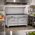 Thumbnail image #2 for Southbend Ultimate 60-Inch Gas Restaurant Range with 9 Open Burners, Standard Oven, and Cabinet Base