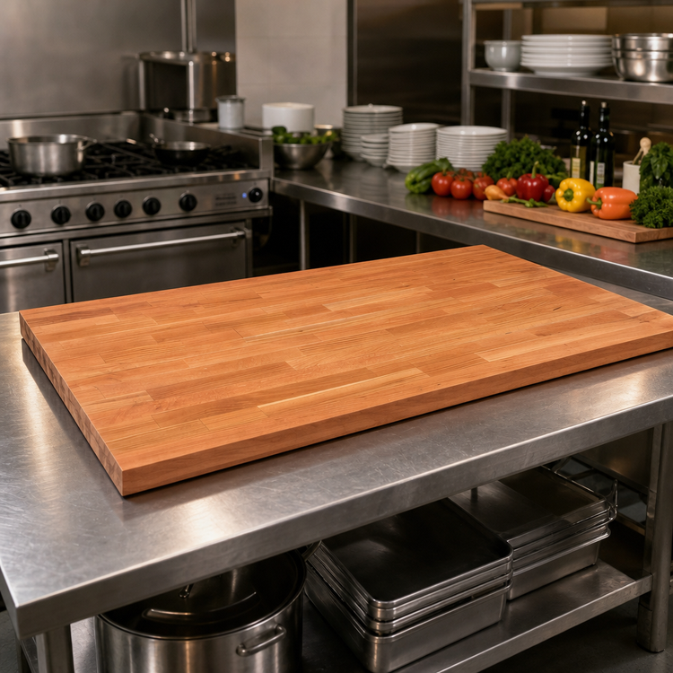 Product image #2 for John Boos Boos Block 144 x 32 x 1-1/2-Inch Blended Edge Grain American Cherry Kitchen Countertop