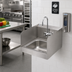 Thumbnail image #2 for Wall-Mounted Stainless Steel Hand Sink with 4-Inch Electronic Sensor Faucet