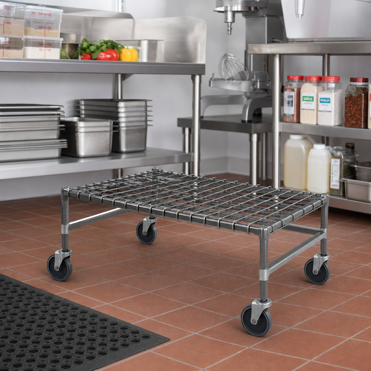 Product image #2 for EagleGard Mobile Wire Dunnage Rack, 24 x 24 x 14 Inches, 800 lb. Capacity, Hybrid Epoxy Finish