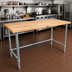 Thumbnail image #2 for John Boos HNB17 96 x 36 Inch Wood Top Work Table with Galvanized Base