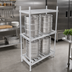 Thumbnail image #2 for John Boos Aluminum Keg Rack with 3 Adjustable Shelves, 42 x 20 x 76 Inches, 4-Keg Capacity