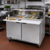 Thumbnail image #3 for Beverage Air SPE48HC-12C 48-Inch Two-Section Sandwich Top Refrigerated Prep Table with 12 1/6-Pan Top and 17-Inch Cutting Board