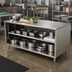 Thumbnail image #2 for BK Resources Stainless Steel Chef Table Cabinet Base with Open Front, 72 x 24 Inches