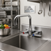 Thumbnail image #3 for Advance Tabco Lead-Free 6-Inch Extended Splash-Mount Faucet with 4-Inch Centers and Swivel D Spout