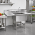 Thumbnail image #2 for Eagle Group Spec-Master FN Series Freestanding One-Compartment Commercial Sink with Dual Drainboards, 56 x 27 Inches