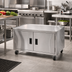 Thumbnail image #3 for Enclosed Stainless Steel Equipment Stand Cabinet with Casters, 24 x 30 x 24 Inches