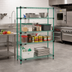 Thumbnail image #2 for EagleGard Quad-Adjust 4-Tier Stationary Wire Shelving Starter Unit, 48 x 18 x 74 Inches