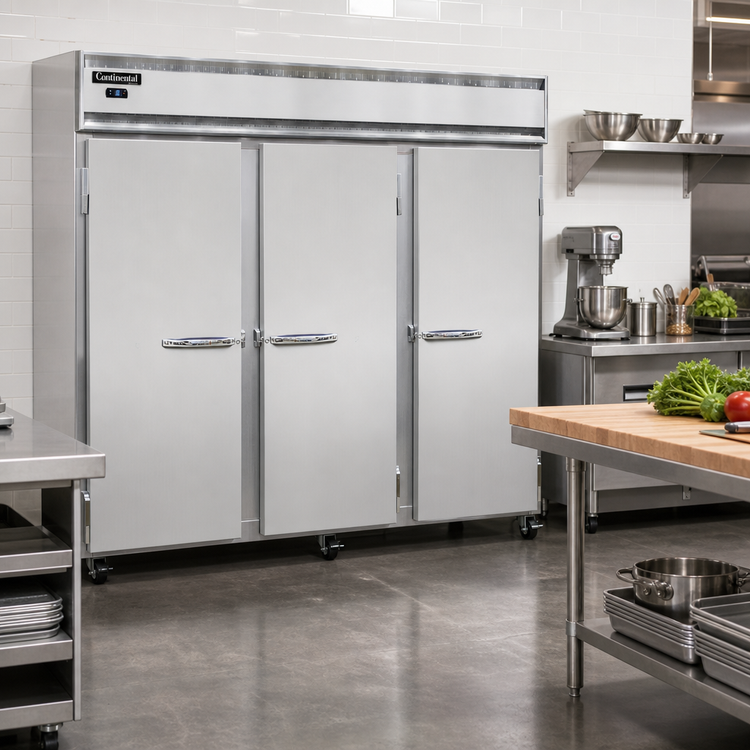 Product image #2 for Continental Refrigerator 3FESN Three-Section Extra-Wide Reach-In Freezer