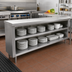 Thumbnail image #2 for Advance Tabco Stainless Steel Dish Cabinet with Open Base and Mid-Shelf, 60 x 18 Inches