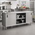 Thumbnail image #2 for Eagle Spec-Master Stainless Steel Plate Cabinet with Sliding Doors, 72-Inch x 18-Inch