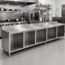 Thumbnail image #2 for Advance Tabco Stainless Steel Work Table with Open Front Cabinet Base and 5-Inch Backsplash, 120 x 30 Inches