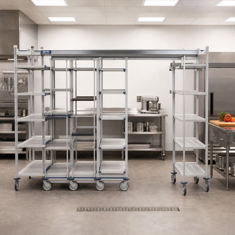 Product image #2 for MetroMax Q Top-Track Mobile Unit Kit, 24-Inch Wide, Shelves Sold Separately