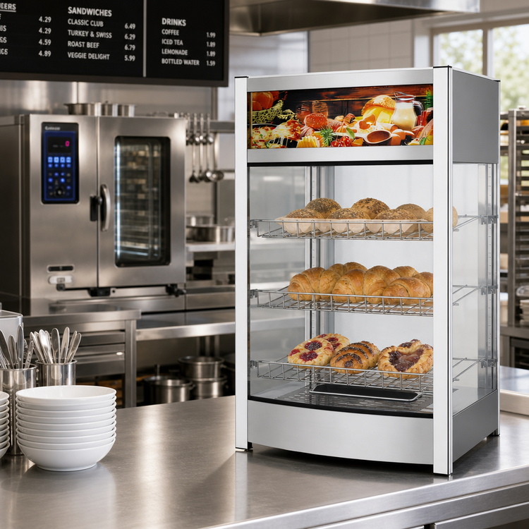 Product image #2 for BakeMax Titan Series 18-Inch Countertop Full-Service Heated Food Display Case