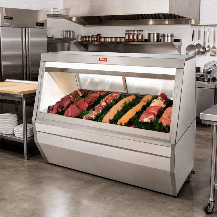 Product image #2 for Howard-McCray 119-Inch Wide Remote Red Meat Double Duty Service Case with Stainless Steel Construction and LED Lighting