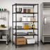 Thumbnail image #2 for Quantum 60 Inch Wide x 18 Inch Deep x 63 Inch High Wire Shelving Starter Kit with 5 Shelves, Black Epoxy Antimicrobial Finish