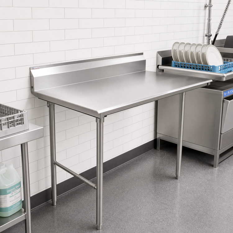Product image #2 for Eagle Group Straight Clean Dishtable, Left-to-Right Operation, 36 x 30 Inch, 16-Gauge 304 Stainless Steel Top