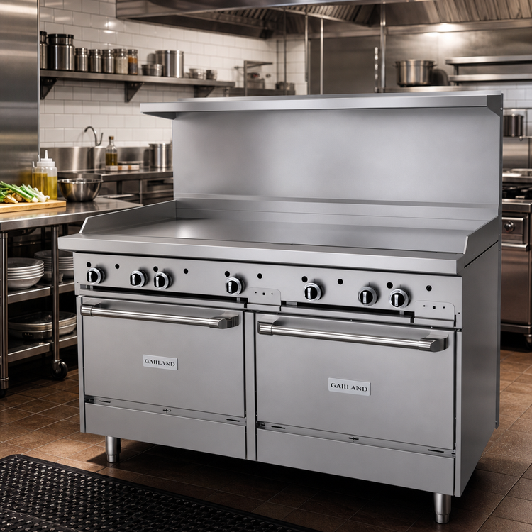 Product image #2 for Garland G Starfire Pro 60-Inch Gas Restaurant Range with Griddle and Two Standard Ovens