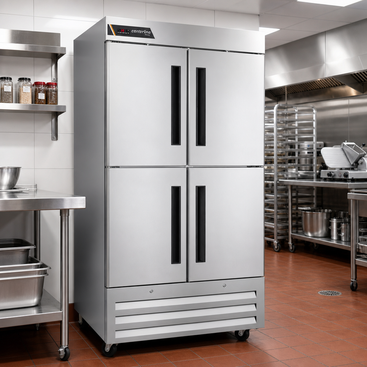Product image #2 for Centerline CLBM-49F-HS-LR Two-Section Half-Solid Door Reach-In Freezer