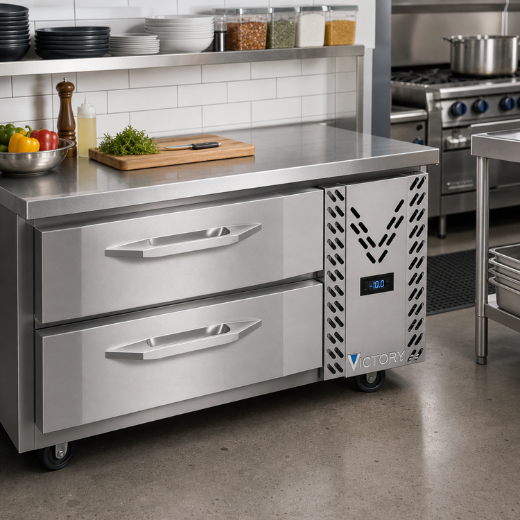 Product image #2 for Victory Refrigeration CBF36HC 36-Inch Two-Drawer Chef Base Freezer