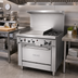Thumbnail image #2 for Garland GF Starfire Pro 36-Inch Gas Restaurant Range with 2 Open Burners, 24-Inch Thermostatic Griddle and Standard Oven