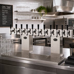 Thumbnail image #2 for Perlick Corporation 4006-12BTF Countertop Glycol-Cooled Bridge Tee Draft Beer Tower, 12-Faucet, Brass Finish