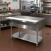 Thumbnail image #2 for Advance Tabco Triumph (Supreme) Solid Top Utility Station Table with Poly Cutting Board, 77-3/4 Inch W x 30-5/8 Inch D