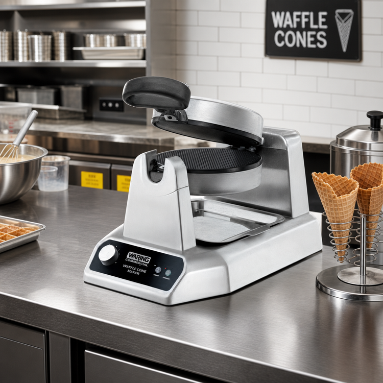 Product image #2 for Waring Commercial Single Round Waffle Cone Maker, Countertop, 120V, 1.2 kW