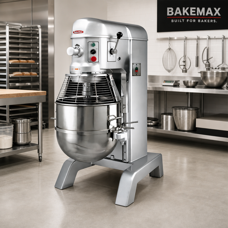 Product image #2 for BakeMax 60 Qt. Gear-Driven Floor Model Planetary Mixer