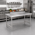 Thumbnail image #2 for 72 Inch x 30 Inch Stainless Steel Work Table with 2 Inch Rear Up-Turn and Open H-Base