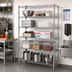 Thumbnail image #2 for Quantum 72-Inch x 24-Inch x 54-Inch Chrome Plated Stationary Wire Shelving Starter Kit with 5 Shelves