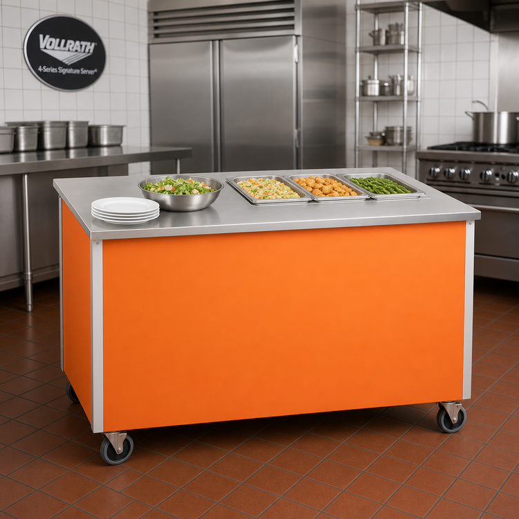 Product image #2 for Vollrath 4-Series Signature Server® Utility Serving Counter, 46 x 28 x 30 Inches, Stainless Steel Top, Enclosed Base