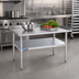 Thumbnail image #2 for Sapphire Manufacturing 36-Inch W x 30-Inch D Stainless Steel Top Equipment Stand with Adjustable Galvanized Undershelf