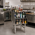 Thumbnail image #2 for Spec-Bar 36-Inch Freestanding Liquor Bottle Display Unit, 304 Stainless Steel