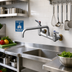 Thumbnail image #2 for Big-Flo Wall-Mount Mixing Faucet with 16-Inch Swing Nozzle, 8-Inch Adjustable Centers
